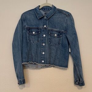 GAP Women's Cropped Blue Jean Jacket